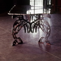 Orca table. 1/2" steel, granite,  Private residence Kent, Washington